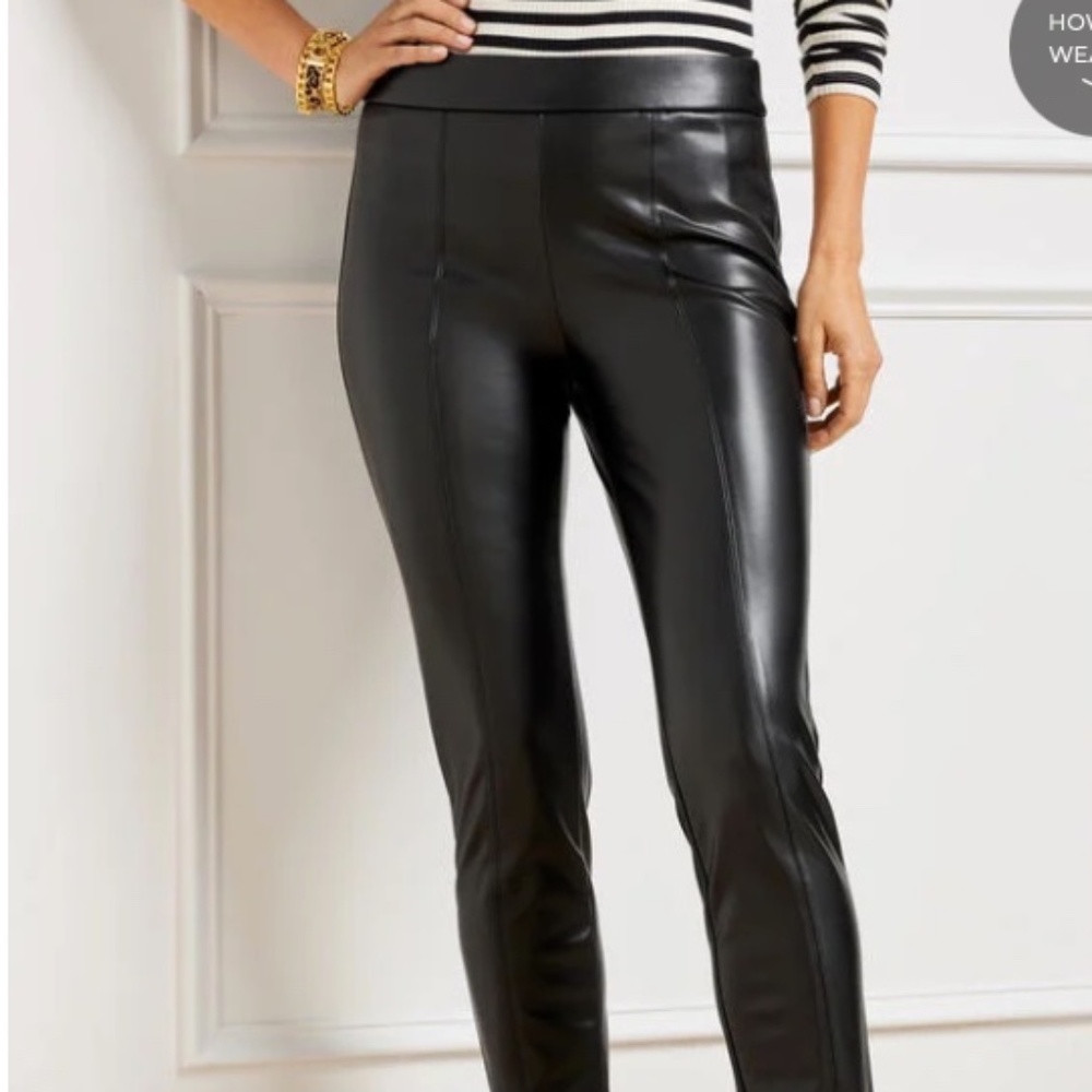 Talbot's Black Leather Pant - NWT